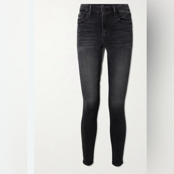 MOTHER THE LOOKER MID RISE Women's Black Skinny Jeans SIZE 28 - Picture 1 of 12